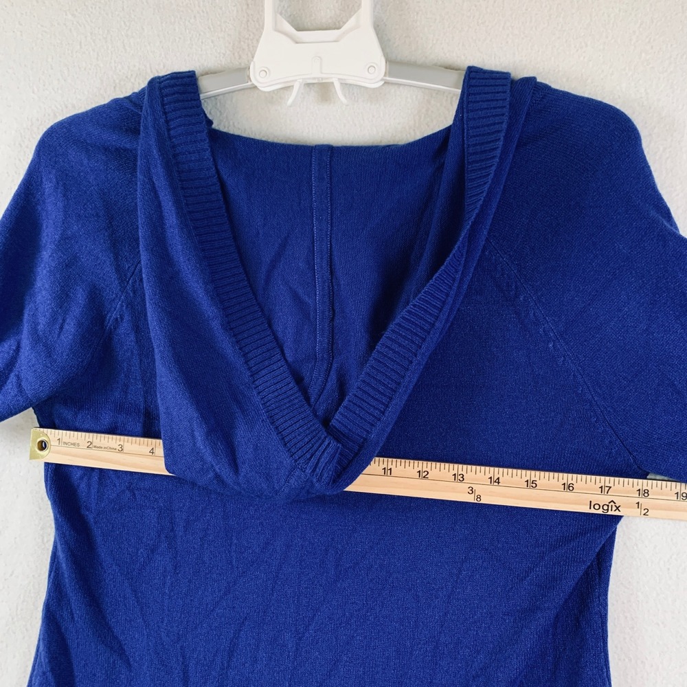 NWT New York &‎ Company Women's Pullover Hooded Knit Tunic Sweater Royal Blue S - Picture 10 of 12